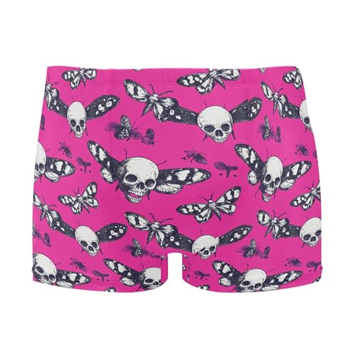 Skull Butterfly Mens Swim Trunk Swimwear Bathing Suit Swim Brief Square Leg Board Short S B0404389