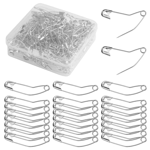 100 Pack Curved Safety Pins for Quilting Basting Pins 38mm/1.5inch Quilting Safety Pins Stainless Steel Quilting Pins