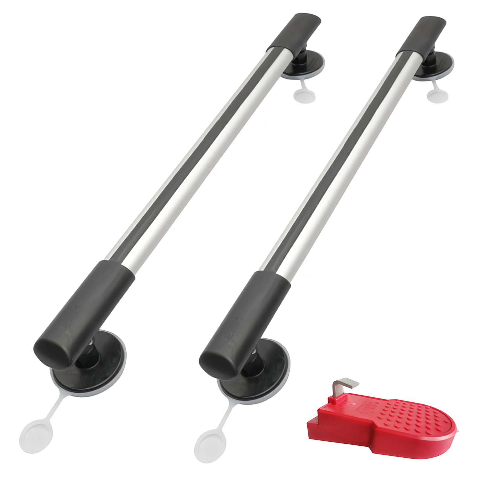 Barres de toit magnétiques avec ventouses - Convient à la plupart des véhicules - Charge maximale : 150 kg - Barres de toit réglables en aluminium - 88 à 103 cm