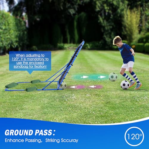 Image of Soccer Baseball Rebounder Net, Quick-Switch Angle Soccer Pitchback Volleyball Training for Control, Passing Practice, Easy Setup Soccer Goal Rebounder Gifts Aids & Equipment for Kids,Teens & Adults