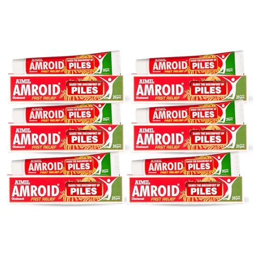 Image of AIMIL Amroid Ayurvedic Ointment - 20g (Pack of 2) | Natural Soothing Cream for Anal Comfort and Discomfort Relief | Fast-Acting Herbal Formula with Nagkesar & Nirgundi to Cool Swelling and Itching (Pack of 6)
