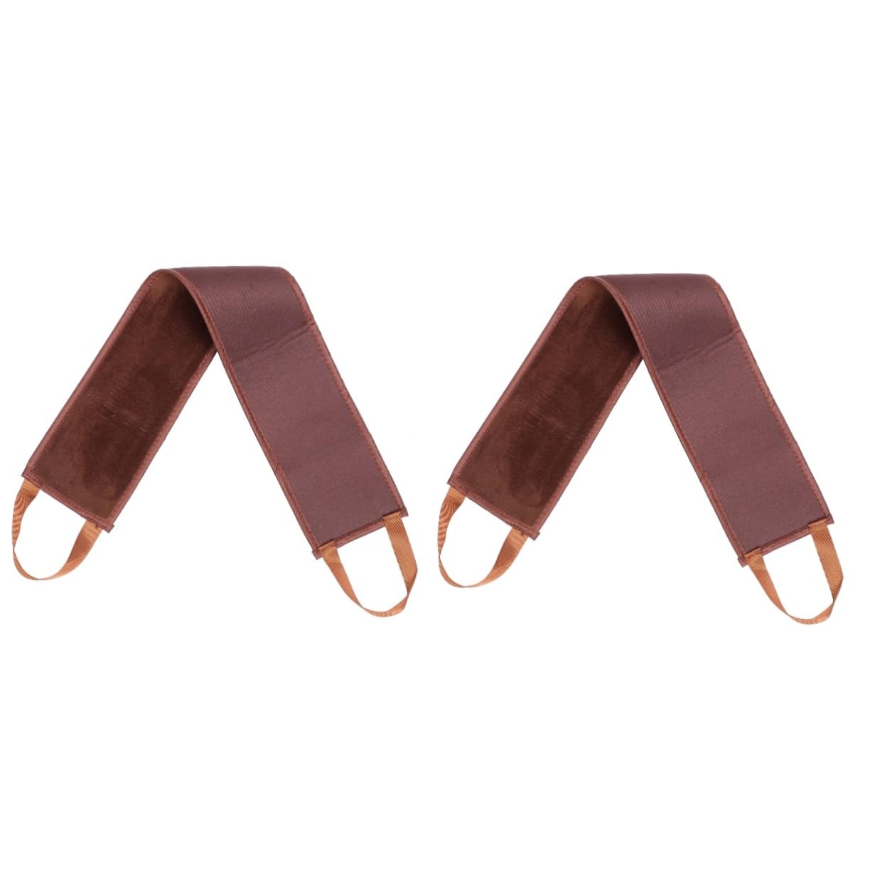Housoutil 2 Pcs Back Applicator Back Beautify Tape Tan Mitt Applicator Tanner Tanning Oil Tool Sunscreen Tape Tanning Belt Tanning Lotion Tan Belt Back Stretching Belt Flocking Brown