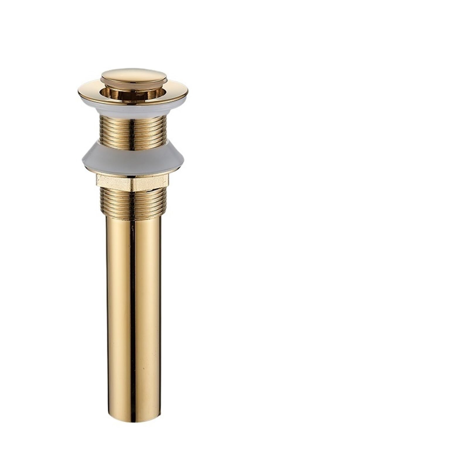 Rtbvghjik Golden C1 Black Bounce Sink Copper Washbasin Glass Basin Push-On Drain Accessories Bathroom Pop Up For Bathroom Sinks(Golden C1)