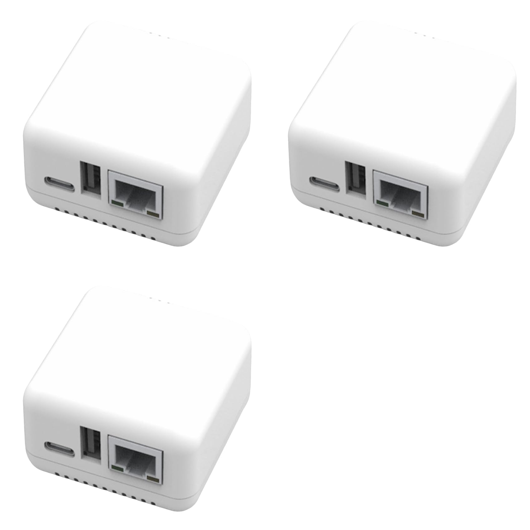 3 Pz NP330 Server di Stampa di Rete USB 2.0 Mini Server di Stampa USB 2.0 Connessione RJ45 100 Mbps per Telefoni Android Spina UE