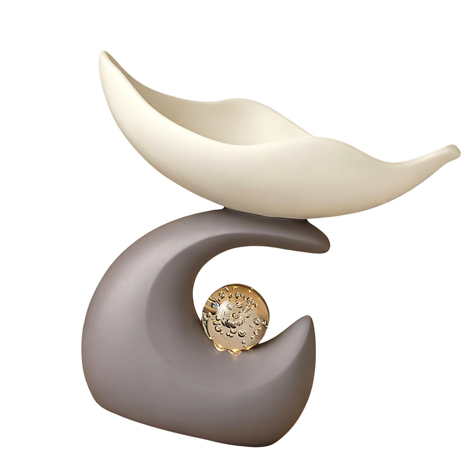 Sophisticated Entry Table Storage Spacious Resin Bowl with Glass Component Holds Keys Accessories and Everyday Necessities Crystal Accent Tray