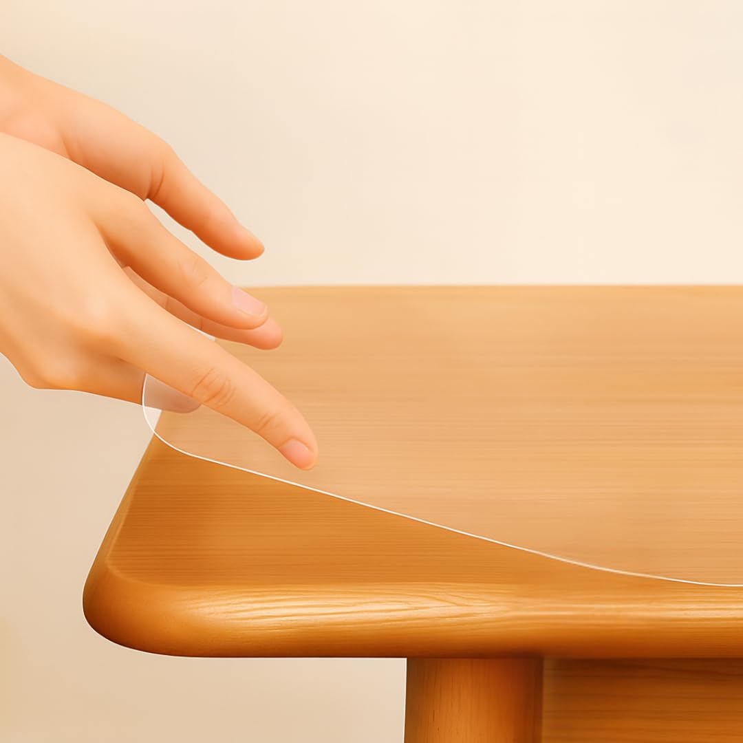 Qlarity Covers 1.5mm Super Shield PVC Table Cover, 30 X 30 Inch Clear