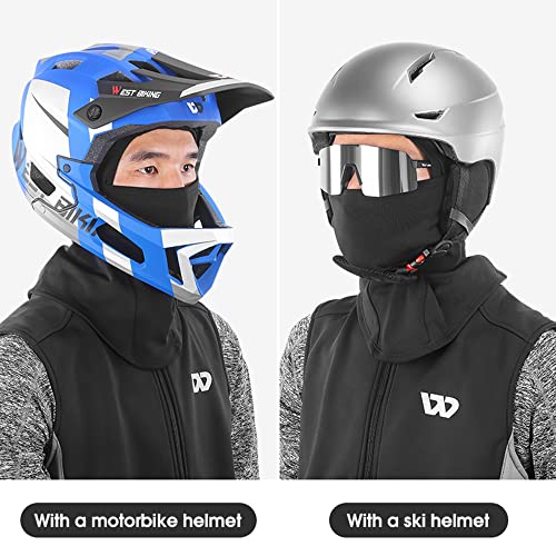 2 Pcs Balaclava Full Face Mask, Cold Weather Windproof Fleece Thermal Ski Mask For Men & Women, Hunting Cycling Motorcycle Neck Warmer Hood Winter Gear Black #TOP4