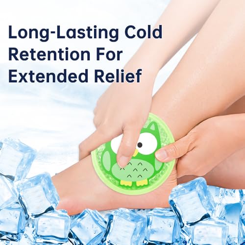 Image of Gel Ice Pack for Injuries 2 Packs Cute Reusable Hot Cold Gel Packs Gift | for Fever Pain Relief Wisdom Teeth First Aid and Neck Head Arms Legs Knee Ankle