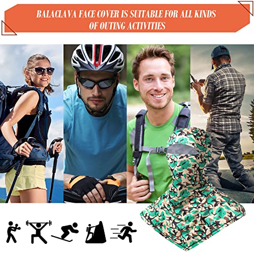 Image of Geyoga 4 Piece Balaclava Face Mask Breathable Men Women Long Neck Cover Summer Balaclava Sun Protection for Motorcycle