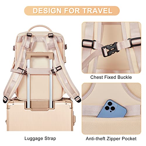 Image of coofay Large Carry On Backpack Flight Approved Personal Item Travel Backpack For Women Airline Approved Waterproof Sports Luggage Backpack Casual Daypack Small Hiking Backpack