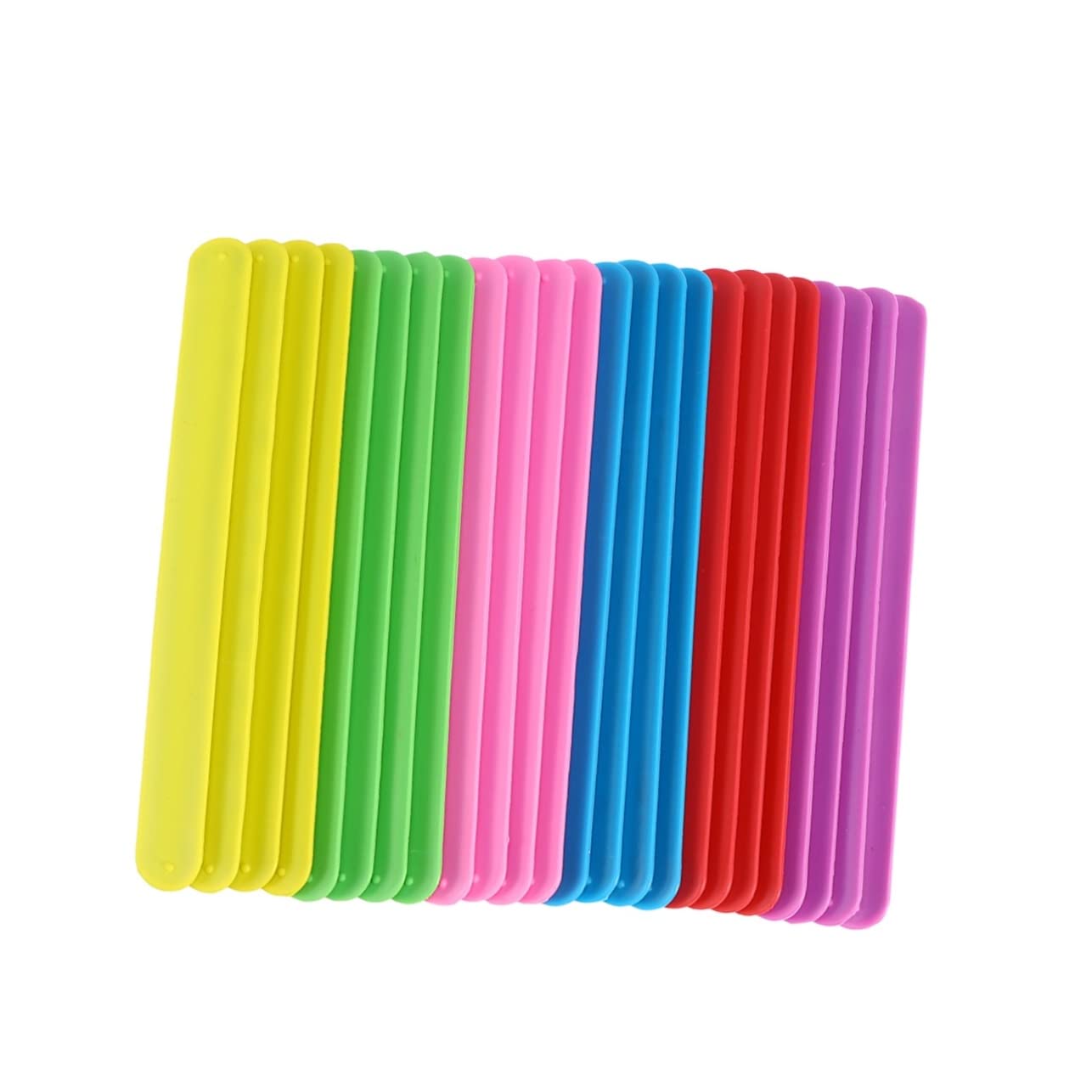 Bracelet slap arc-en-ciel en silicone : lot de 24 pièces souples et résistantes - 8