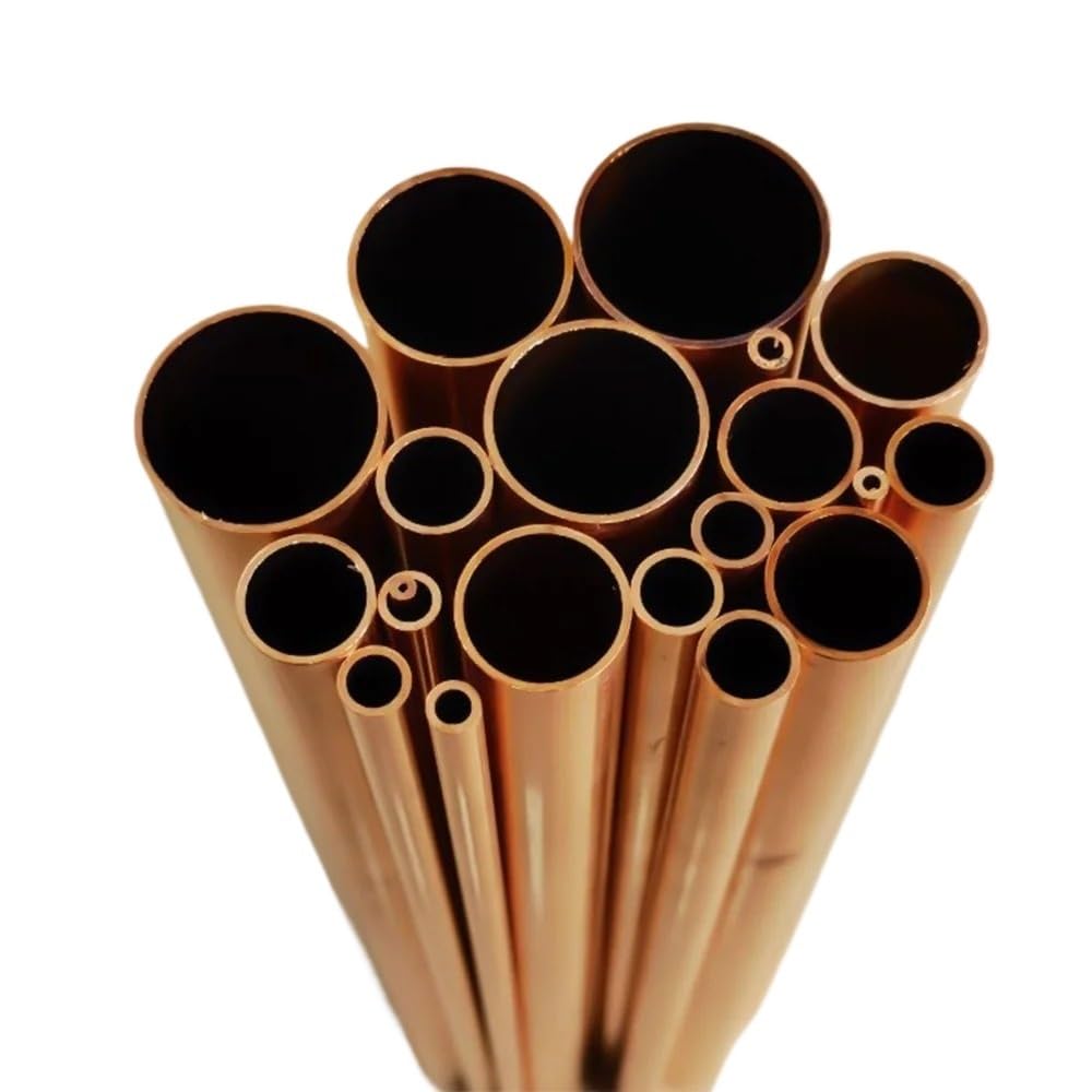 Tubo di rame rotondo for conduttività elettrica e termica, tubo di rame dritto, collegamento forte, 1 pezz0(300 * 16 * 14MM)