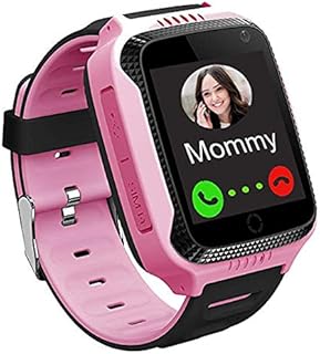 GPS Kinder Smartwatch Telefon - Touchscreen Kinder Smartwatch mit Anruf Sprachnachricht SOS Taschenlampe Digitalkamera Wecker, Geschenk für Kinder Junge Mädchen Student Pink