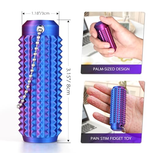 Little Ouchies Pain Fidget 4PCS – Pain Stim Tool Spiky Sensory Fidget Toys for Adults Anxiety Relief, 3D Printed Grippie Keychain for Focus & Skin Picking, Stress Relief Gift for Teens - Image 3