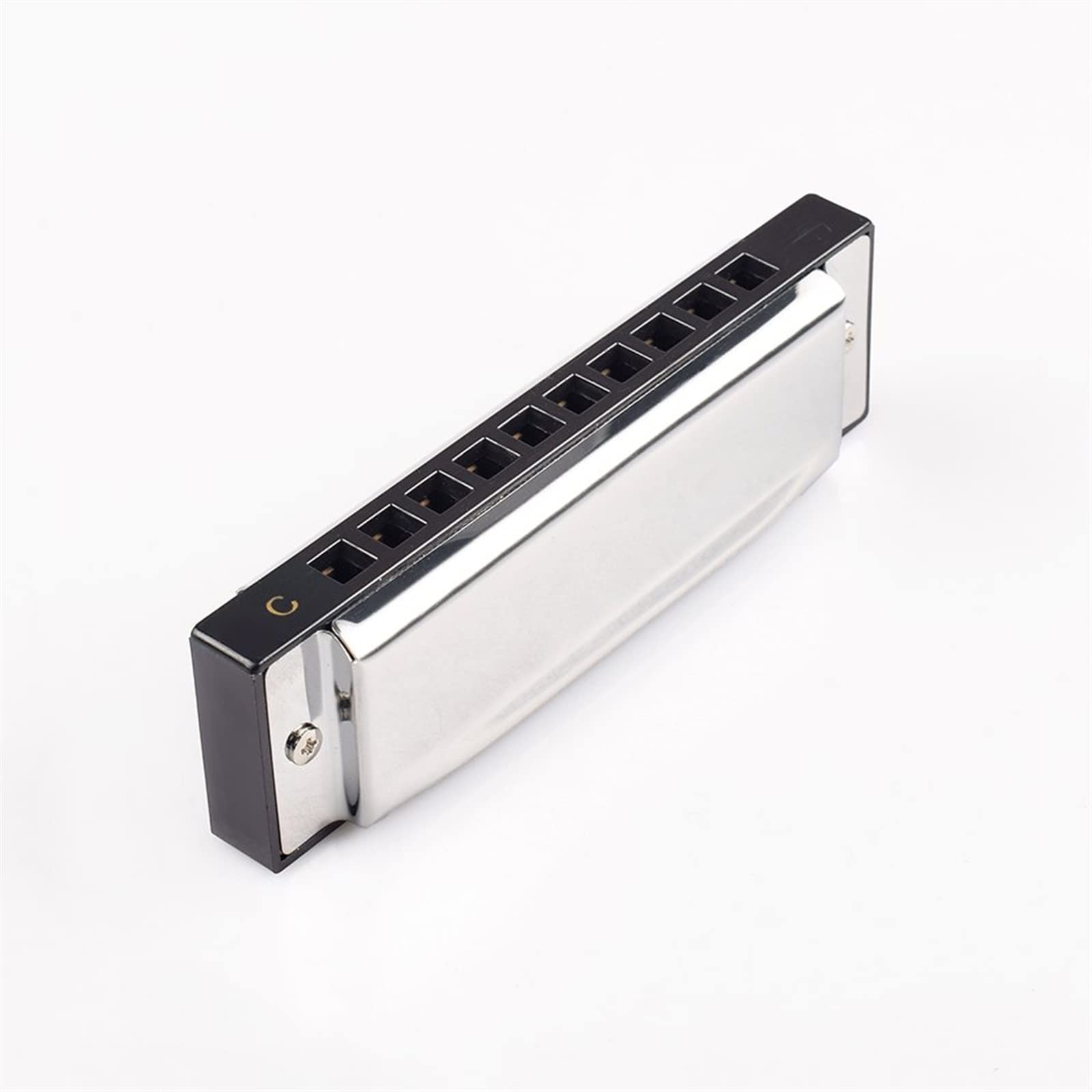 Standard Mundharmonikas Diatonische Mundharmonika 10-Loch-C-Ton-Mundharmonika Mit Gehäuse Messing Edelstahl
