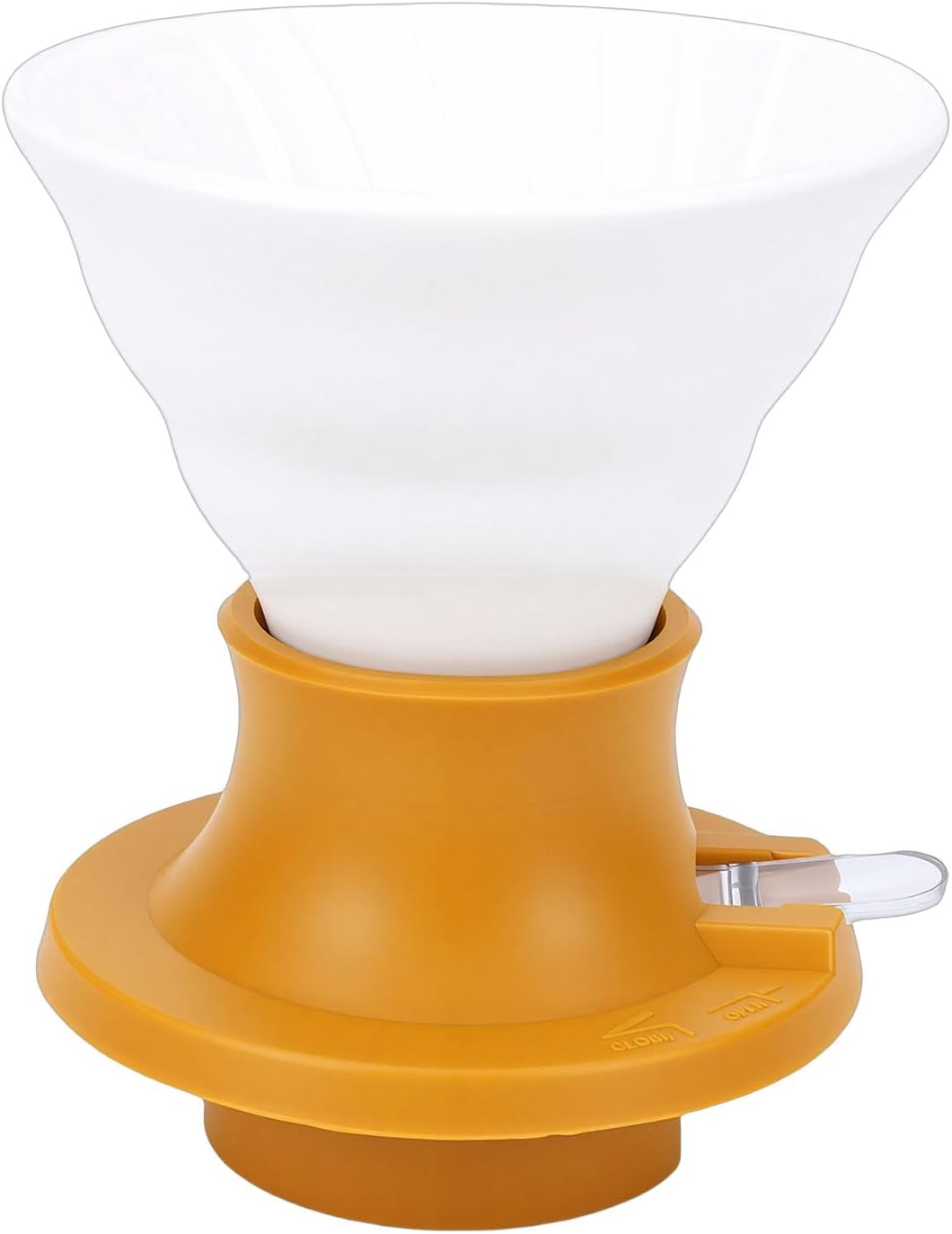 Pour Over Coffee Dripper, Ceramic Immersion Dripper, Reusable Coffee Filter, Automatic Drip and Tea Maker for Travel, Camping, Office, Home, Cafe, Gifts (Yellow)