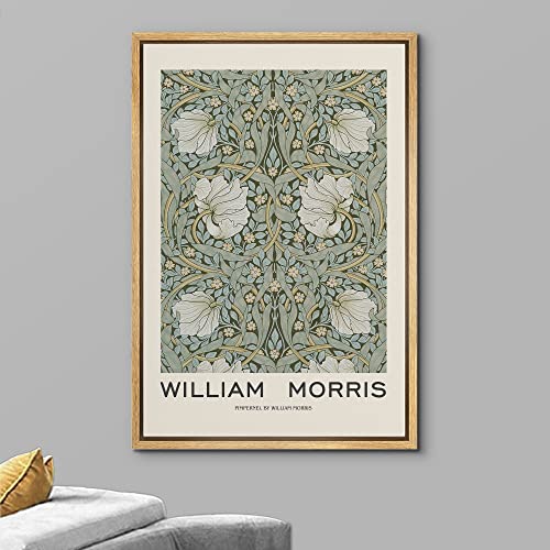 wall26 Framed Canvas Print Wall Art Pimpernel Flowers by William Morris Historic Cultural Illustrations Fine Art Traditional Scenic Colorful for Living Room, Bedroom, Office - 16x24 Natural - Image 4