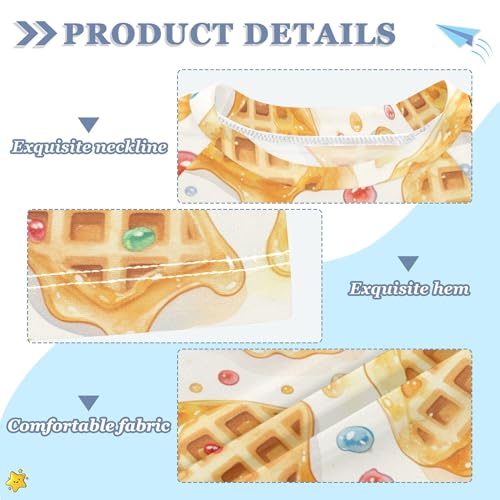 Ice Cream and Cookies Girls Bathing Suit UV Protection Teen Clothing Swimwear Beach Tops 3T3