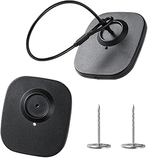 250Pcs 8.2Mhz RF Security Clothing Tags Black Retails EAS Clothes Tag with 250 Pins and 100 Lanyards
