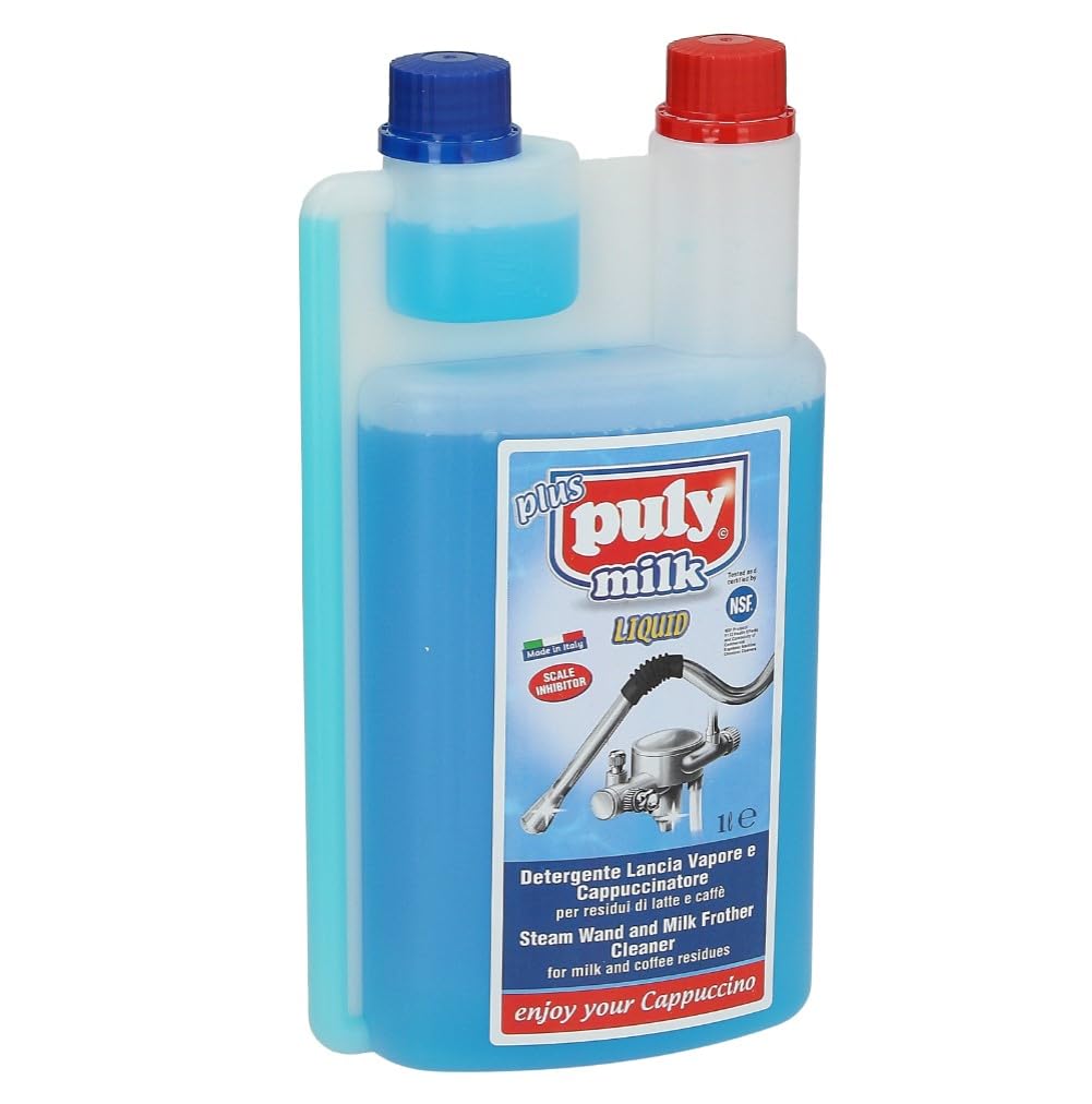 Set di 3 bottiglie PULY MILK Plus da 1L - liquido per ugello vapore e montalatte per sistemi di latte nelle macchine da caffè