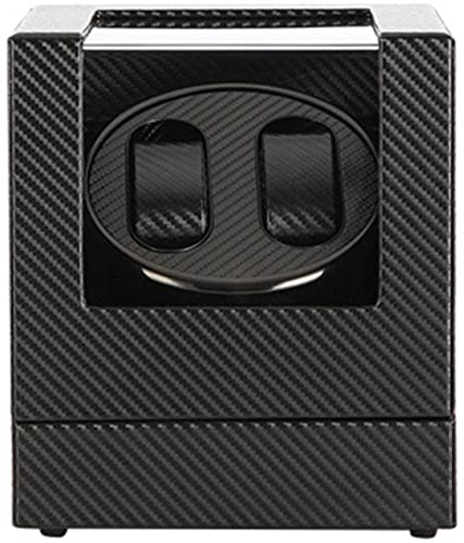 Boîte de remontoir double ZYFSHA en cuir noir pour montre automatique de luxe