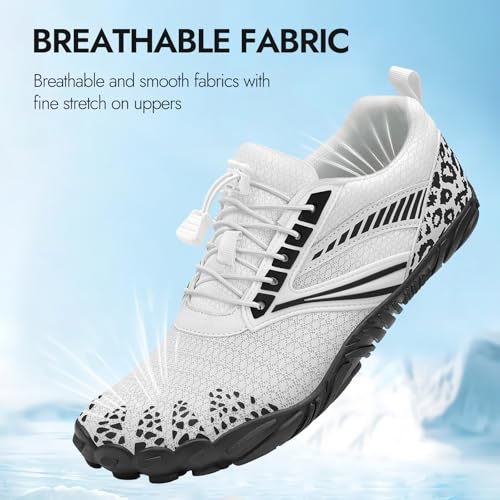 Image of ATHMILE Water Shoes for Women Men River Aqua Shoes Barefoot Sport Quick-Dry Adult Swim Shoes for Beach Lake Pool Hiking Surfing Kayaking Camping Size