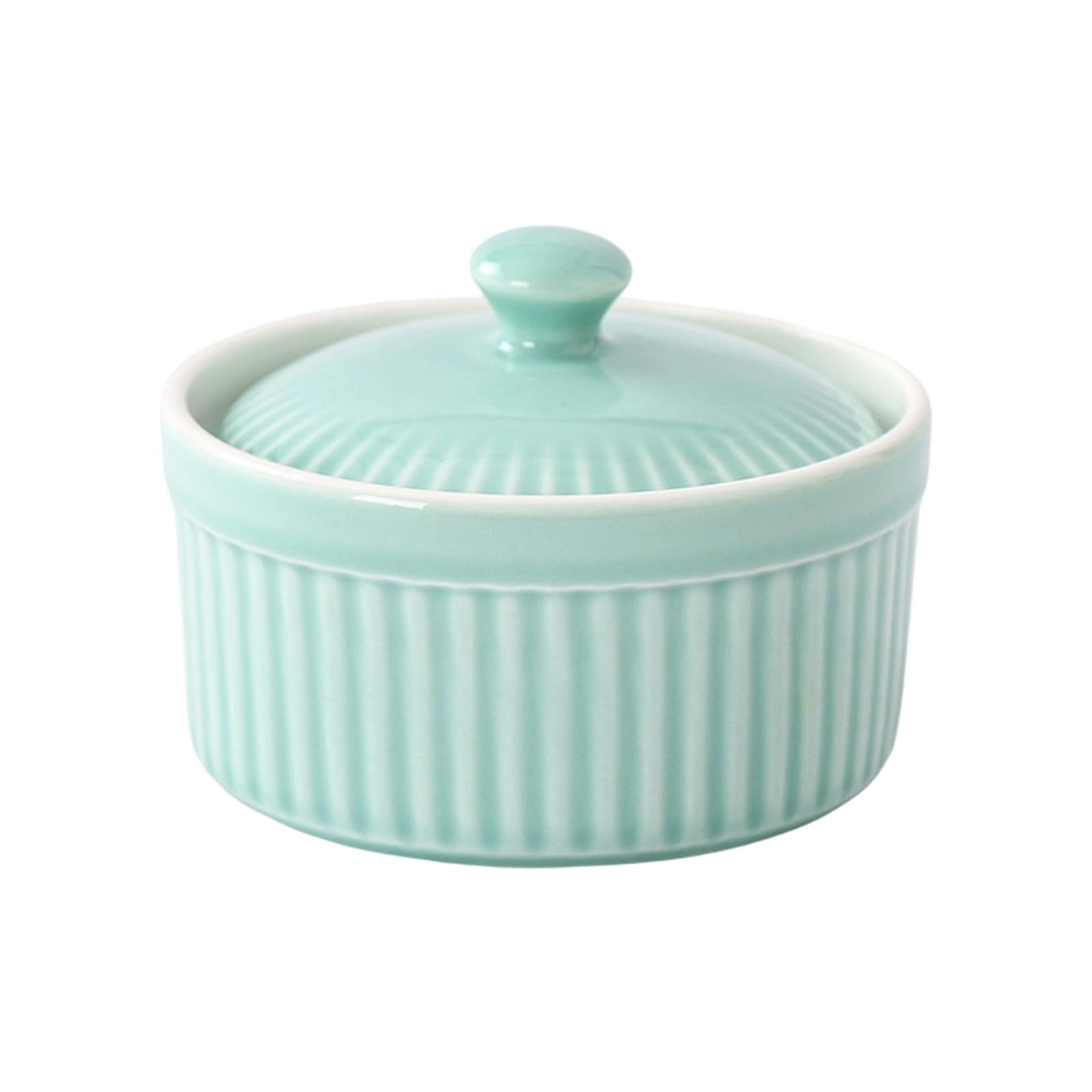 LUCKGONI Ceramic Covered Baking With Lid For Soup Eggs And Dessert Microwave And Oven Safe Kitchenwares