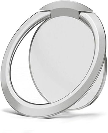 Soporte de Anillo para Tel?fono Dedo de Apoyo 360 ? Rotaci?n Anillo de Metal para Empu?adura Magn?tica Compatible con Todos los Tel?fonos Inteligentes (Silver)