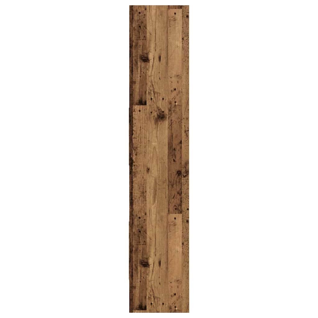 Libreria a 5 ripiani, 40 x 35 x 180 cm, in legno anticato, per soggiorno, studio, corridoio, con design robusto, molto spazio, facile da montare, durevole