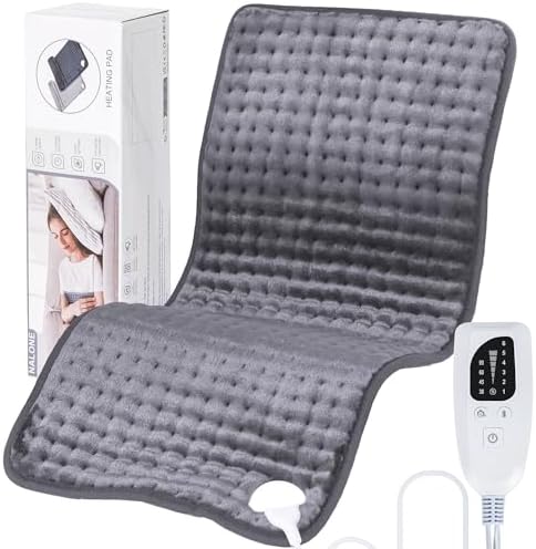 RENPHO Heating Pad For Back Pain Relief & Period Cramps, HSA FSA Eligible, Heat Pad For Neck And Shoulder,12"x24",Christmas Birthday Gifts For Women Men, Gray - View #6