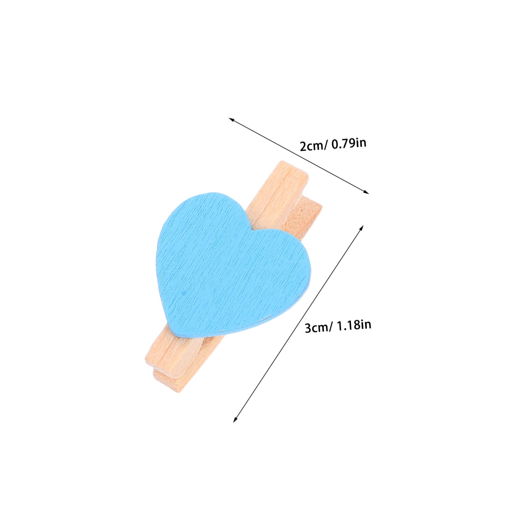 Ciieeo 90pcs Heart Shaped Wooden Clips for Photo Display Decorative Mini for Seasonal Decor Art Crafting and Picture Walls