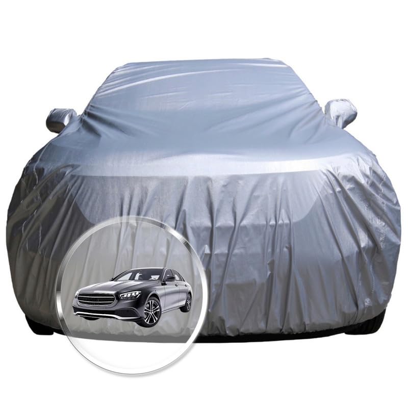 Image of NEODRIFT 'CrystalTech' Car Cover for Mercedes E Class (100% Water-Resistant, All Weather Protection, Tailored Fit, Multi-Layered & Breathable Fabric) (Colour: Crystal Silver)
