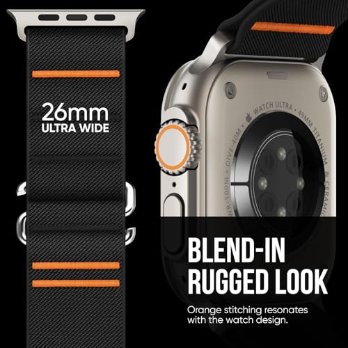 Image of Suitisbest Straps Compatible for Apple Watch Ultra 3 Strap 49 /46 /45 /44 /42 /41 /40 /38mm, Stretchy Nylon Sport Loop Strap with S-Hook for Apple Watch Ultra 3 /2 /1 SE3 Series 11 10 9 8 7 6 5 4【Band only】