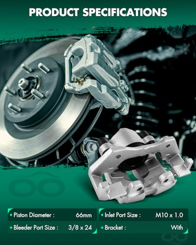 Image of SCITOO 18B5294 Front Left Disc Brake Caliper w /Bracket For Ford For Escape 2011-2012,For Mazda For Tribute 2011,For Mercury For Mariner 2011,Single Piston