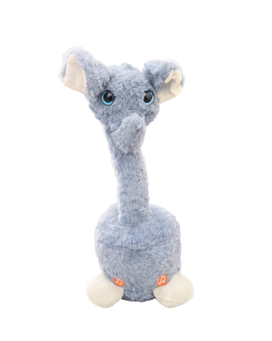 Talking & Dancing Elephant Plush Toy with Music and LED Lights – Voice Repeat Mimicry Toy, Interactive Singing Wriggle Soft Toy for Kids Boys & Girls