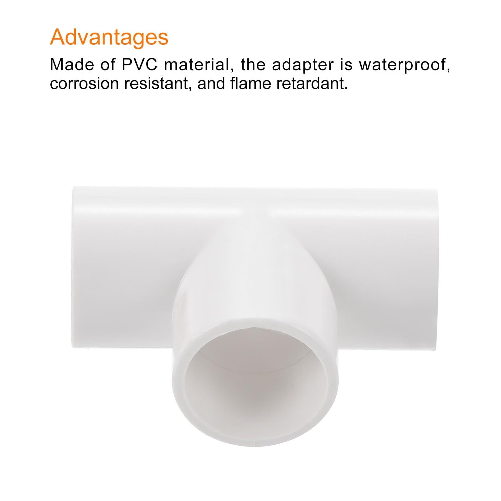 QUARKZMAN Acoplador de Tubo de PVC en Forma de T para Conducto, Conector de Acoplamiento de 3 Vías, Color Blanco, 16 mm, para Conducto Eléctrico de Jardín, Paquete de 30