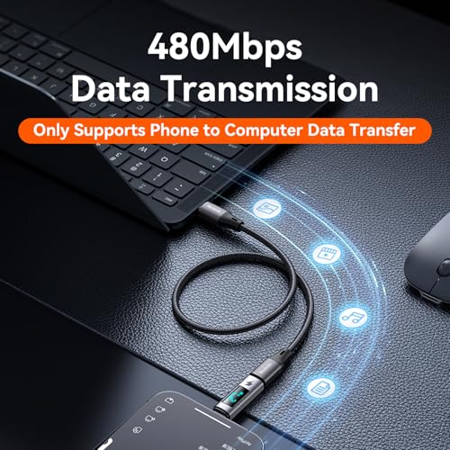 Image of mcdodo 36W USB-C to Ligtning Adapter with Digital Display, Type-C to Lightning Adapter PD Fast Charging for iPhone /AirPods /Original MacBook, Support Charging&Data Transmission