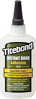 Titebond Instant Bond Thick Wood Adhesive 2 oz - Fast-Set CA Glue Stronger Than Wood, No Clamp Needed