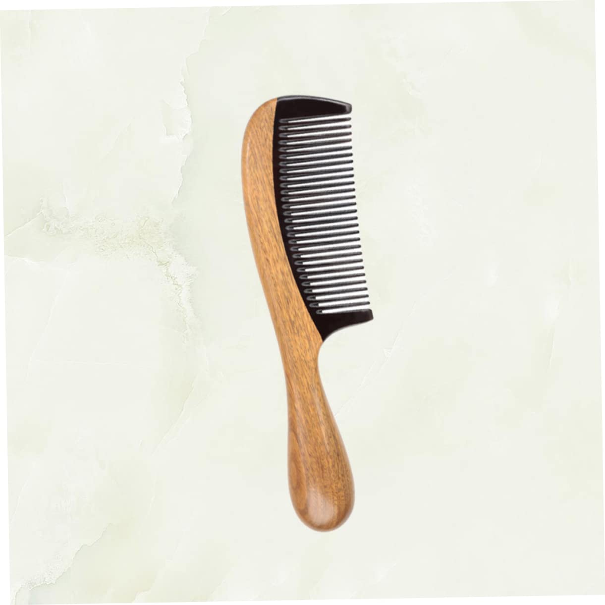 Didiseaon Peine De Masaje Mango Redondo Antiestático Peine De Sándalo Cuerno Para El Cabello