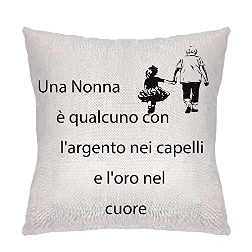 ZCHXD Federa per Cuscino 45x45-Una Nonna è