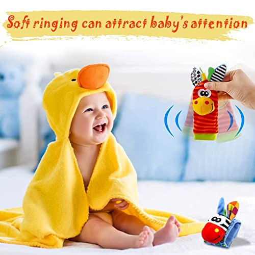 XAENA-Baby-Rasseln-Spielzeug-rasselsocken-babyrasselarmband-baby-babyspielzeug-0-6-monatePerfekt-fur-neugeborene-Jungen-und-Madchen