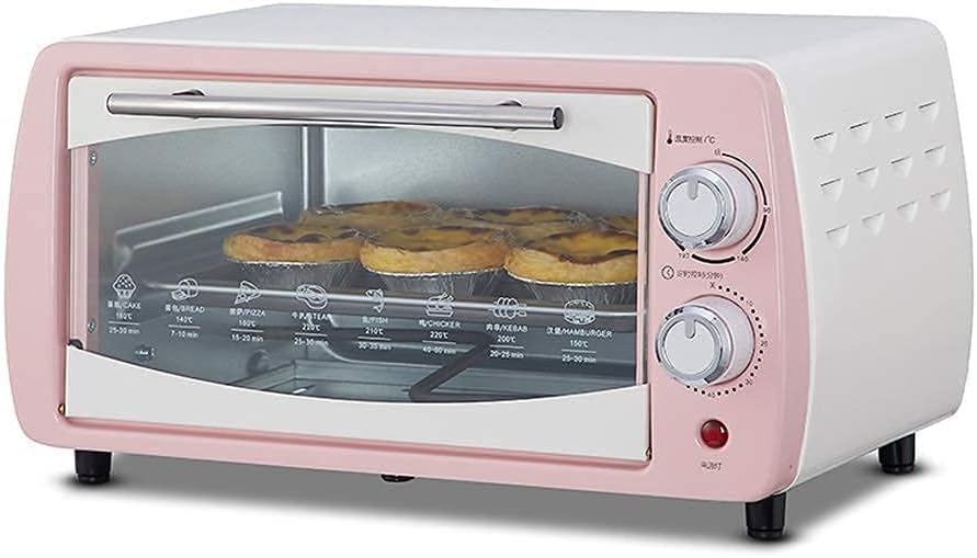 10L Mini Oven Adjustable Temperature 0-230℃ and 60 Minutes Timer Independent Temperature Control Household Baking Electric Oven Baking Cake and Bread Multi-Function Automatic with Accessorie (Blue) (