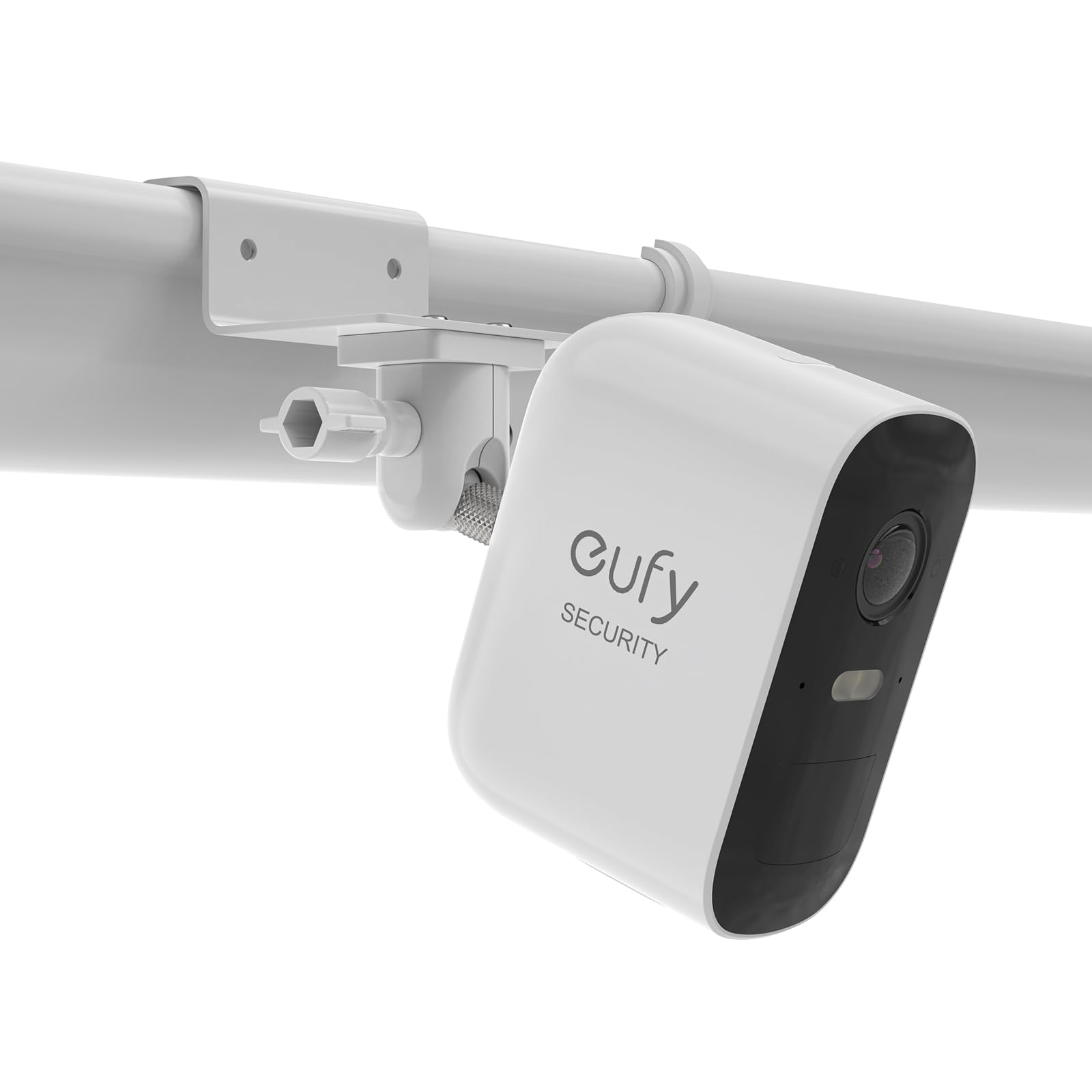 HOLACA Gutter Mount Compatible with Eufycam 1/2/2C/2C Pro/3/3C/E, Arl o Pro 2/3/4/Ultra 1&2/Essential Surveillance Cameras, and Other Cameras with 1/4" Thread, White | 1PCS