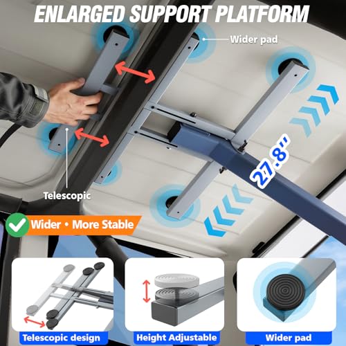 Electric Hard Top Removal Lift for Jeep Wrangler 2007-Present JK TJ JKU JL JLU 2&4 Door, Foldable Jeep Top Remover Lift with Remote Controller,Effortless One-Person Operation in Minutes,Patent Pending
