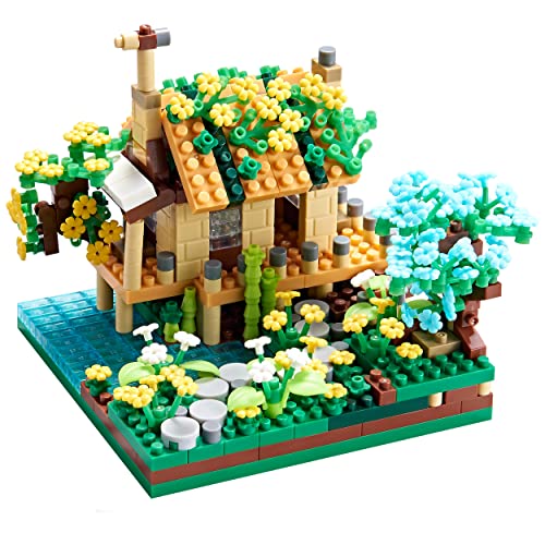 COZYMASS Architecture Port Cabin Building Set Model Kit and Gift for Kids and Adults Mini Blocks 600 PCS with 2 Figure