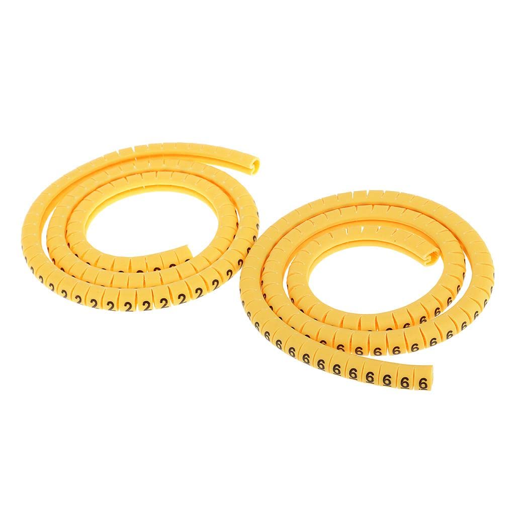 1 Etichette Identificative Flessibili in PVC per Organizzare I Cavi in ​​uffici, Officine, 6mm² EC-3