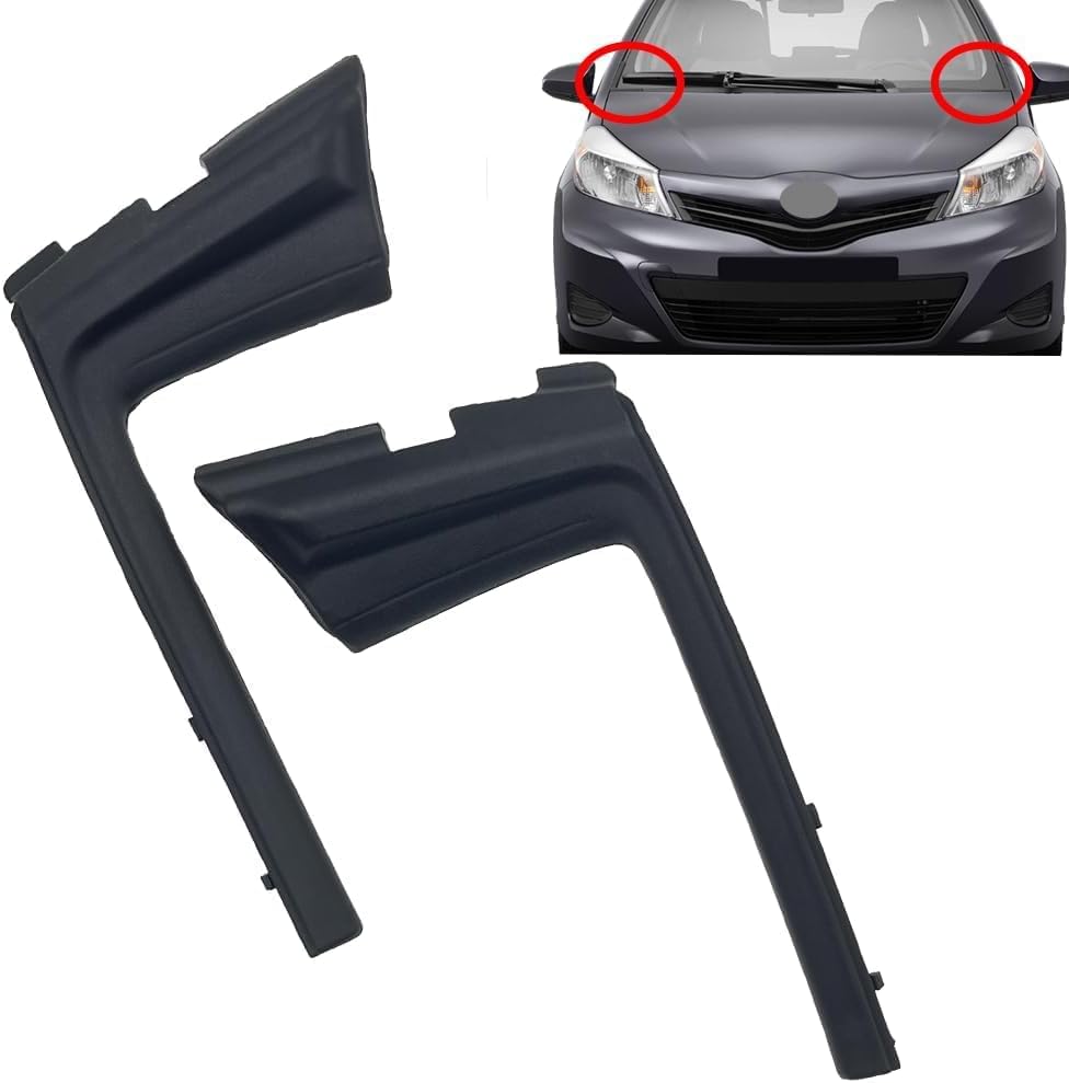 Peintu Right&Left Windshield Wiper Cowl Cover Trim Panel Compatible with Toyota Yaris CE LE SE Hatchback 2012 2013 2014 Replace 53867-52090 53866-52090