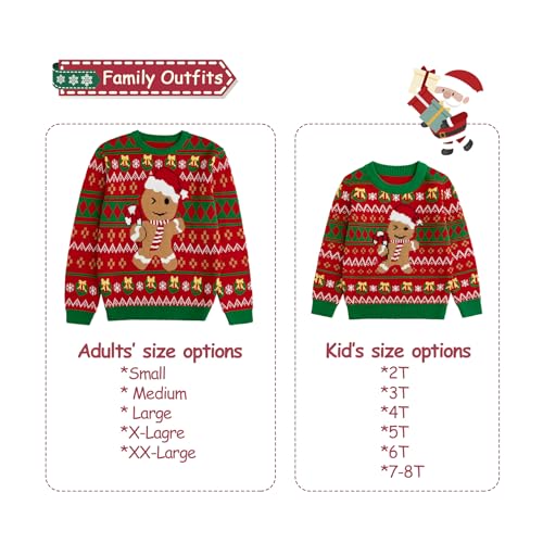 Simplee kids Ugly Christmas Sweater Family Matching Outfits for Women Men Party Sweaters Knitted Pullover3
