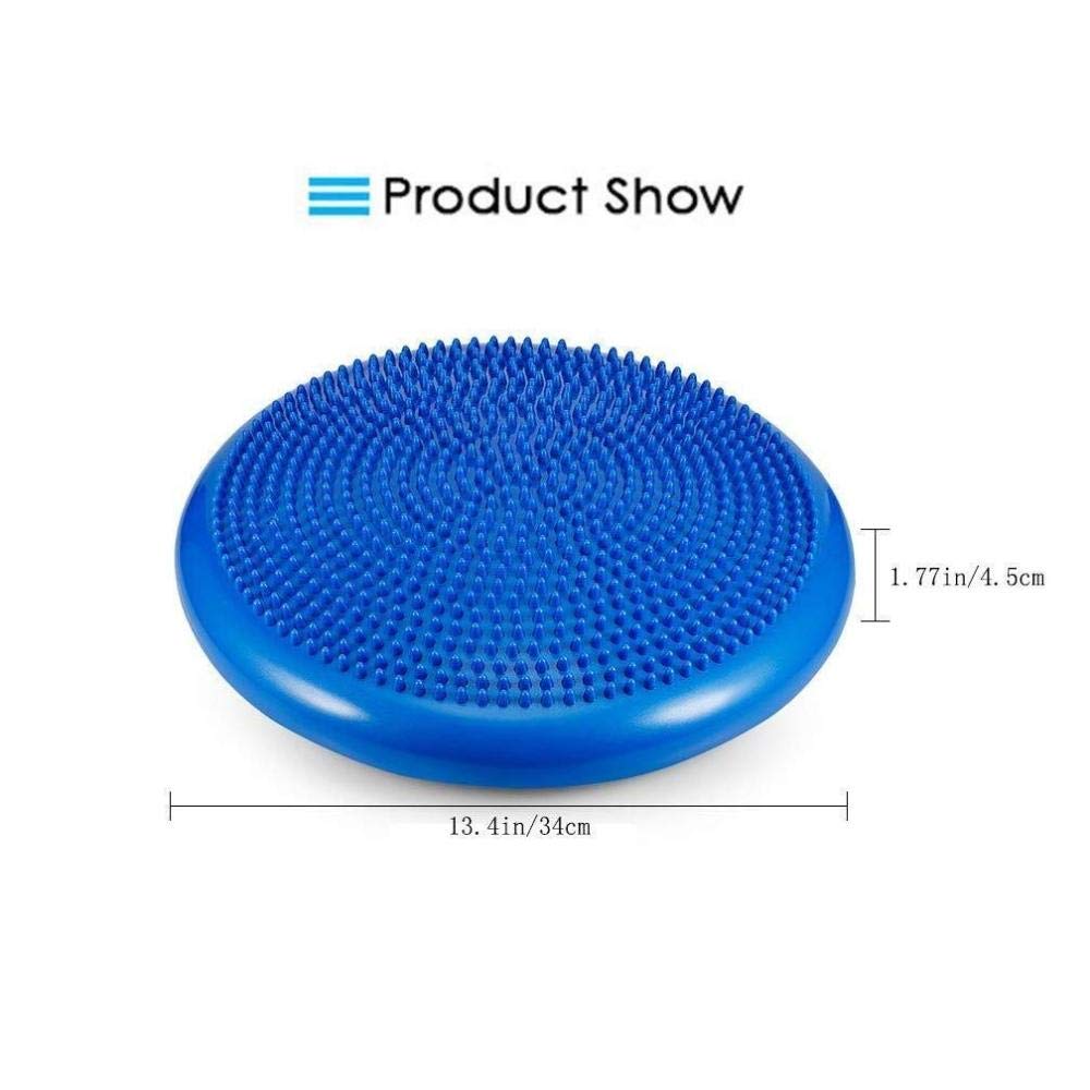 Balance Board,Matte Aufblasbares Gleichgewichtskissen Yoga Workout Fitness Training Übung Balance Sitzpolster Mit Handluftpumpe (2),Purple