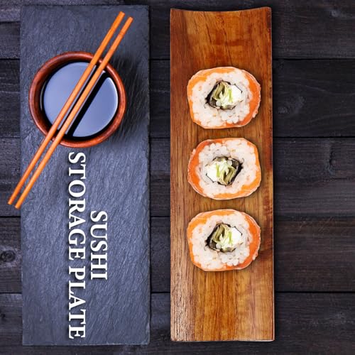 Bandeja de servicio larga para sushi estilo japonés miniatura 4